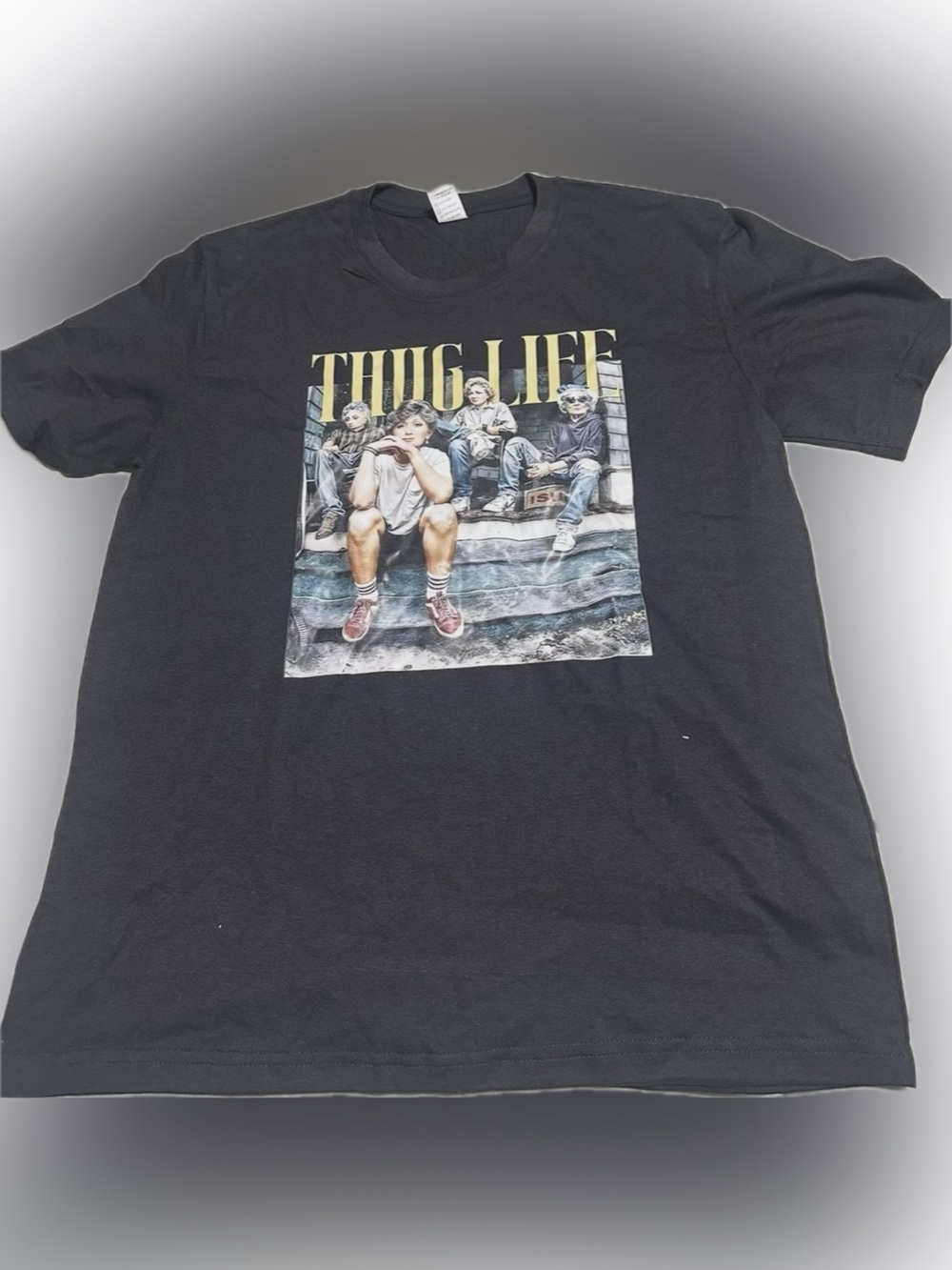 Black cotton graphic tee Golden Girls Thug Life #streetwear size m